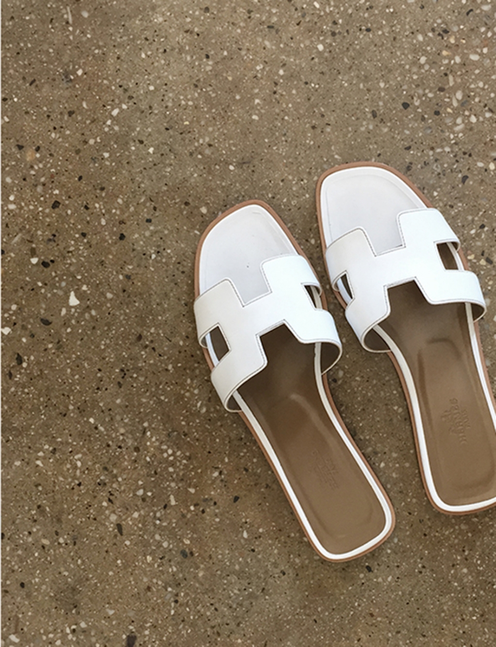 White Oran Herm^s sandals